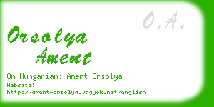 orsolya ament business card